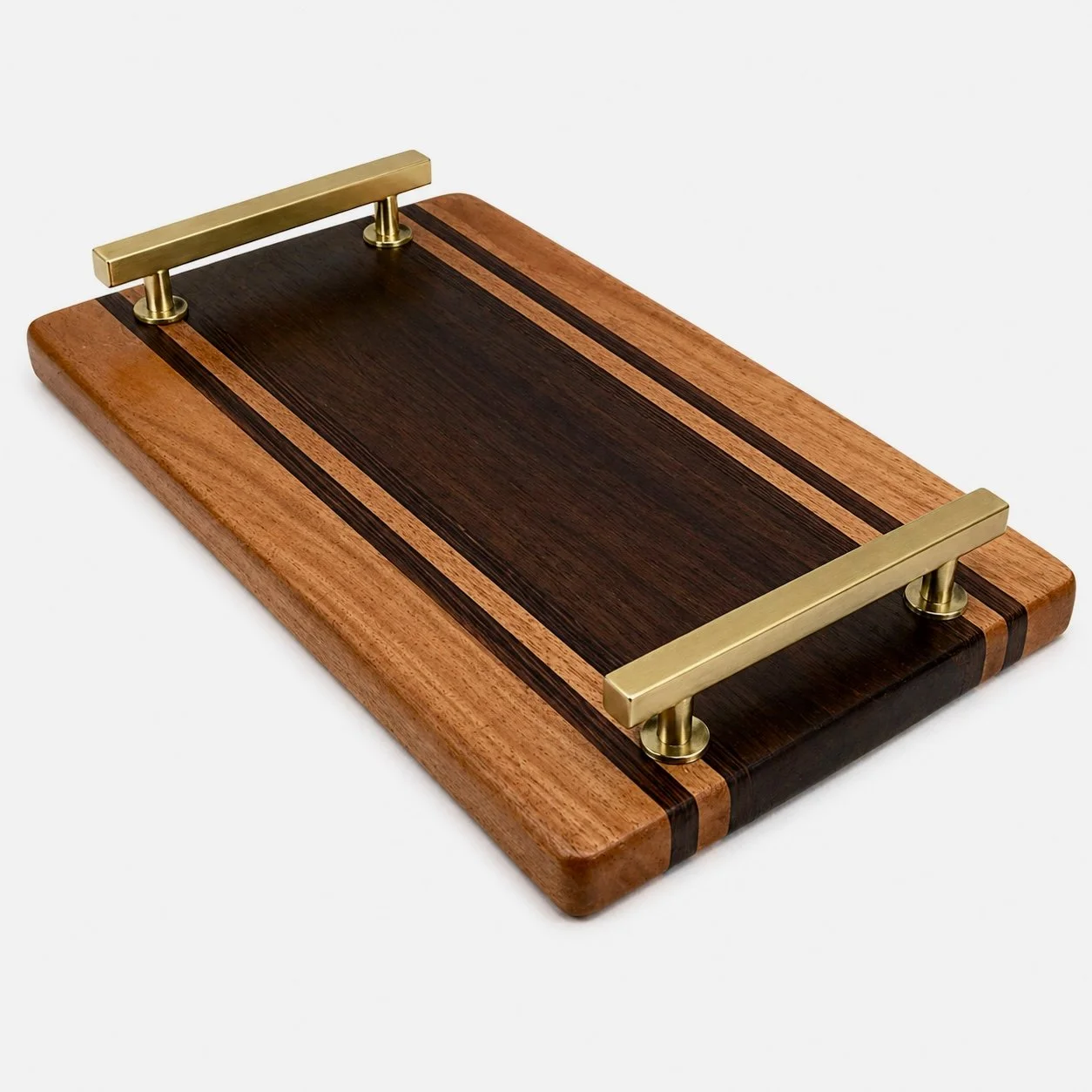 Mahoghany and Walnut Striped Heirloom Tray
