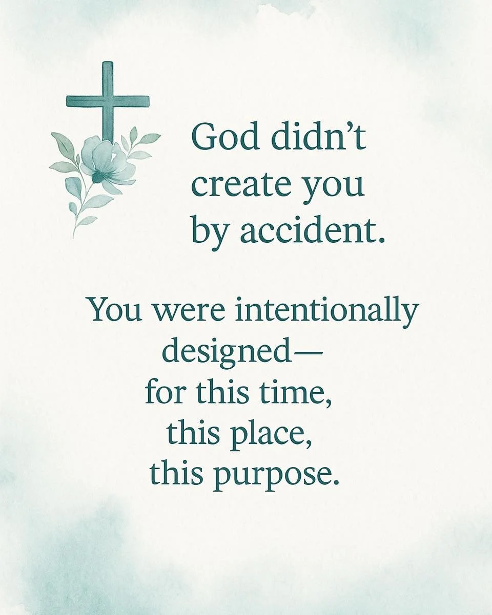 The world may try to tell you you&rsquo;re &ldquo;too much,&rdquo; &ldquo;not enough,&rdquo; or &ldquo;just average.&rdquo;
But the truth is &mdash; God handcrafted you with precision, beauty, and purpose.

Every detail of who you are was chosen on p
