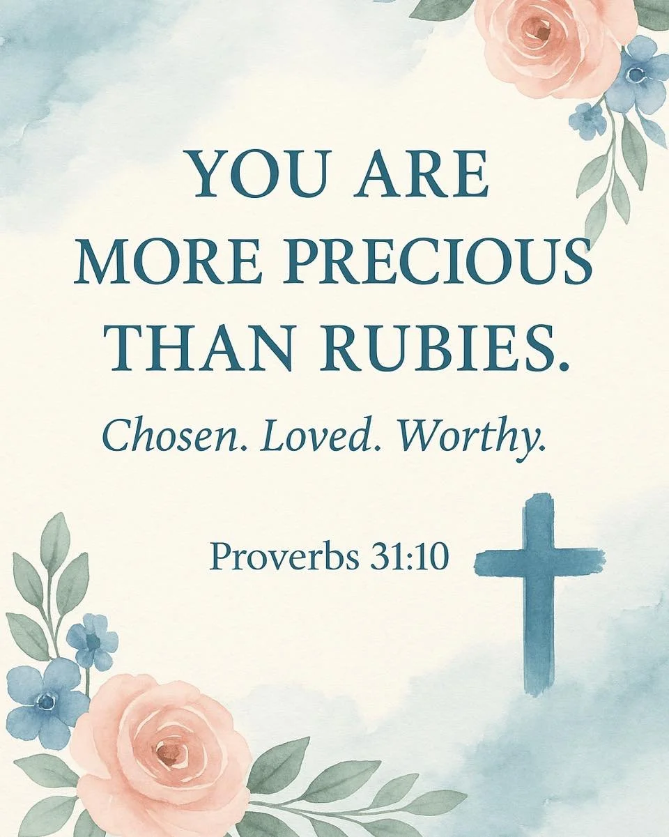 ✨The world may measure worth by appearance, possessions, or status&hellip; but God sees value that is far deeper.

He calls you precious.
He calls you chosen.
He calls you His.

You were created with intentional beauty, given a purpose that only you 