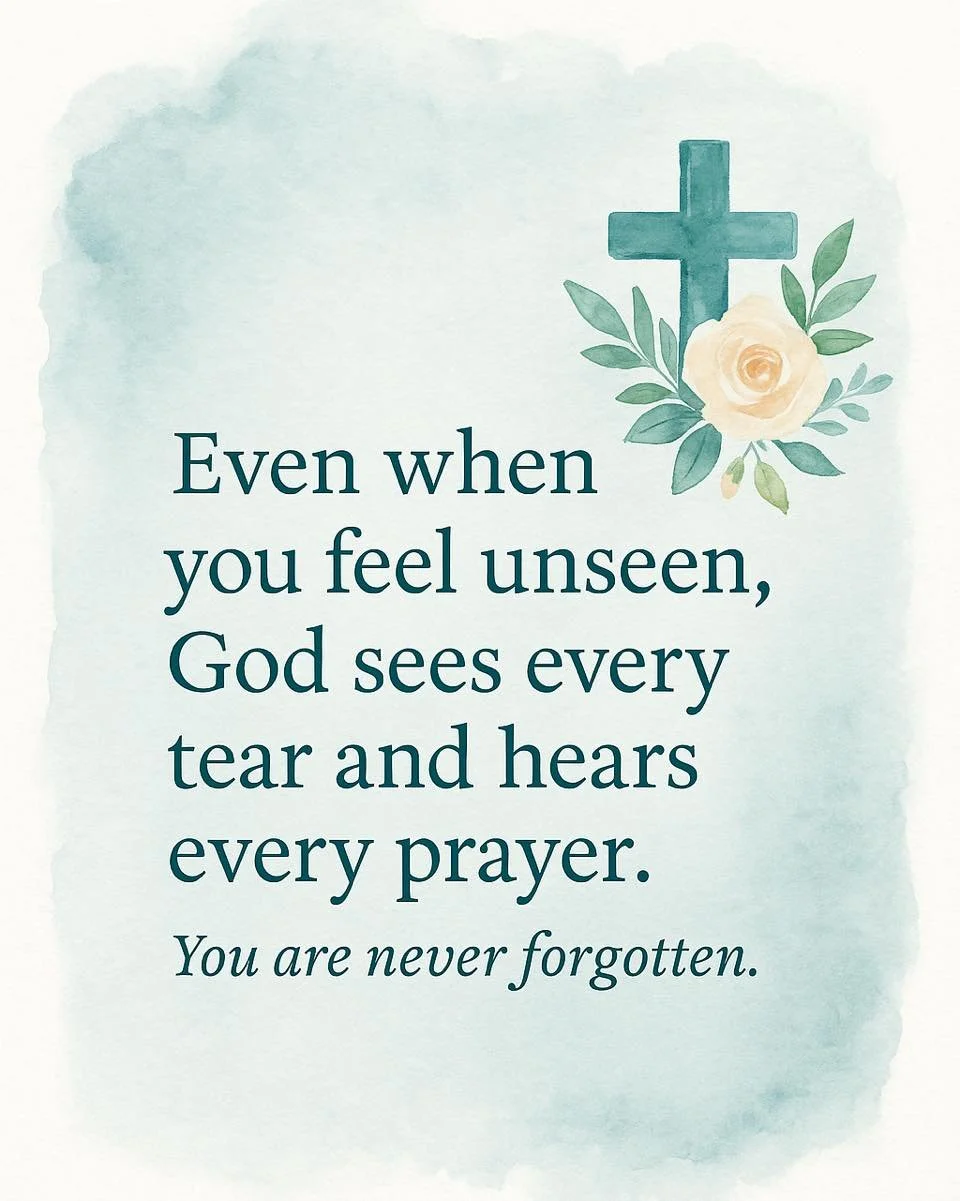 ✨ There are moments when it feels like no one notices the weight you carry&hellip;
Like your prayers are bouncing off the ceiling&hellip;
Like your heartache has gone unseen.

But here&rsquo;s the truth &mdash; God has never taken His eyes off you.
H