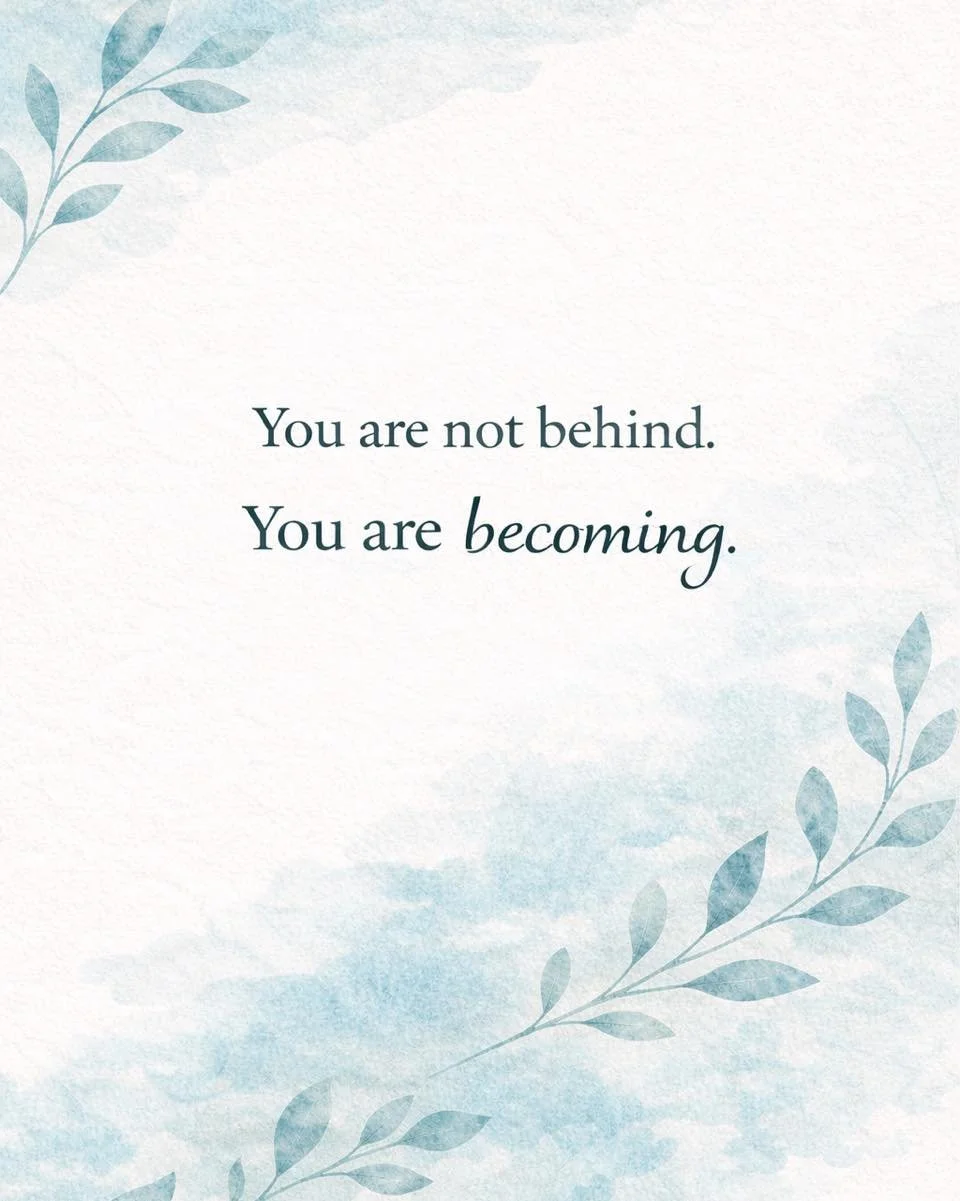 If you&rsquo;ve been beating yourself up for not being &ldquo;farther along,&rdquo; take a breath.
God isn&rsquo;t rushing you &mdash; He&rsquo;s shaping you.
Becoming takes time&hellip; and you&rsquo;re not failing. You&rsquo;re growing.

#Encourage