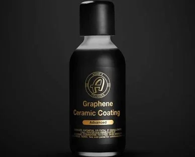 Black bottle of Graphene Ceramic Coating with gold and white text