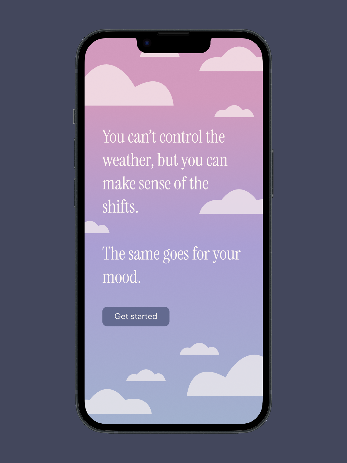 Mood Tracking App: I designed this mood tracker app prototype on Figma for my UX Design course. Click through it at the link.