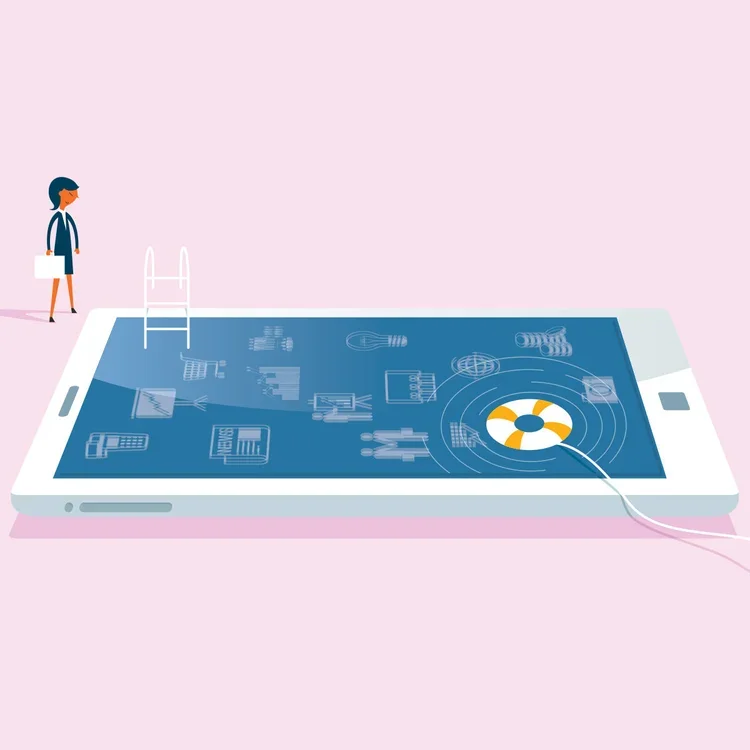 Image of girl over an ipad - testing