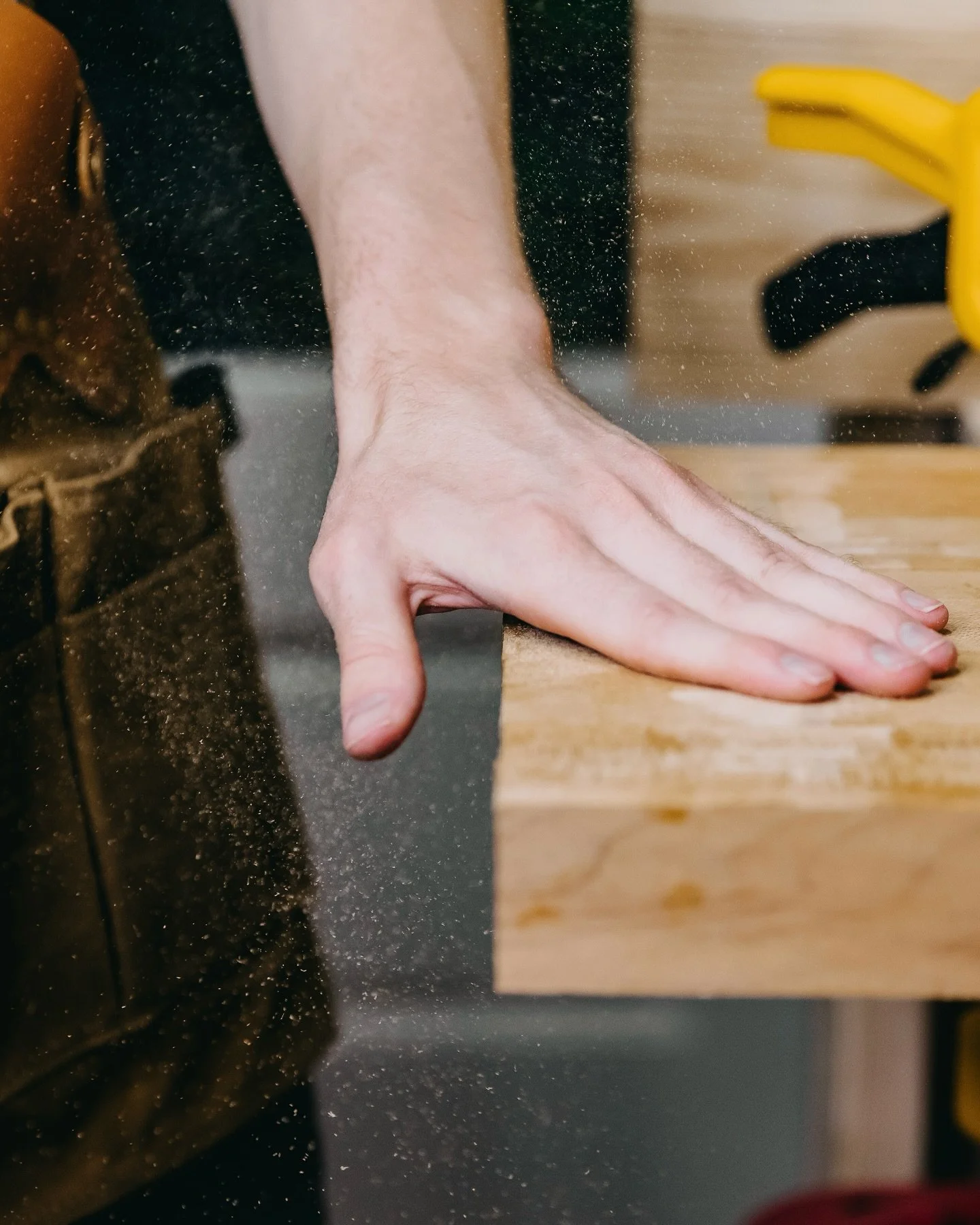 My partner recently launched his fine custom woodworking business, The Forest Goblin (@goblinandgrain) and it&rsquo;s an honor to get to view him through my lens 🌱

Shot with the #Canon R5 Mark II