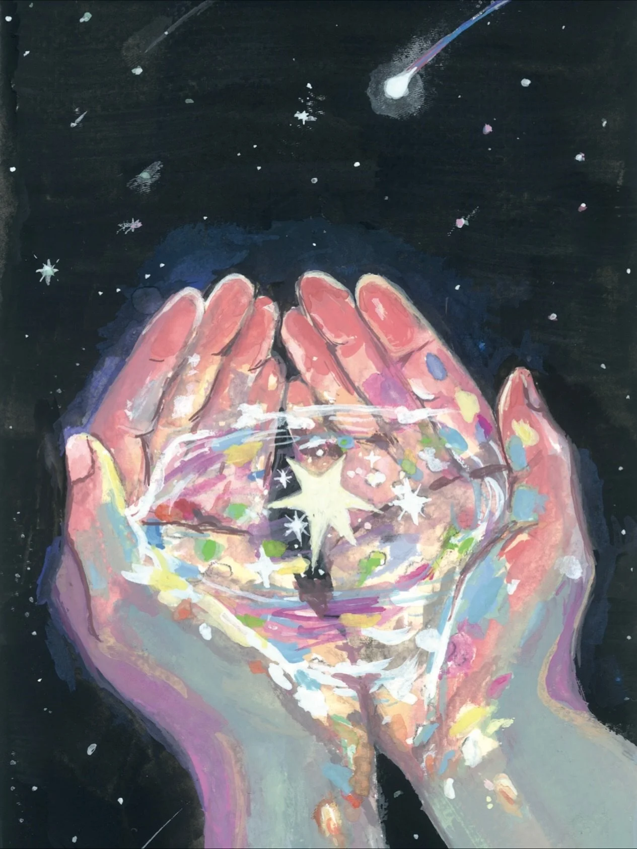 Keeper of Stars
Gouache on Watercolor Paper
A5 (148 &times; 210 mm)
2025

High-quality prints also available in A3 (297 &times; 420 mm).

#popart #popartist #popartpaintings #popartstyle #impressionists #impressionism #universe #stars #starpainting #