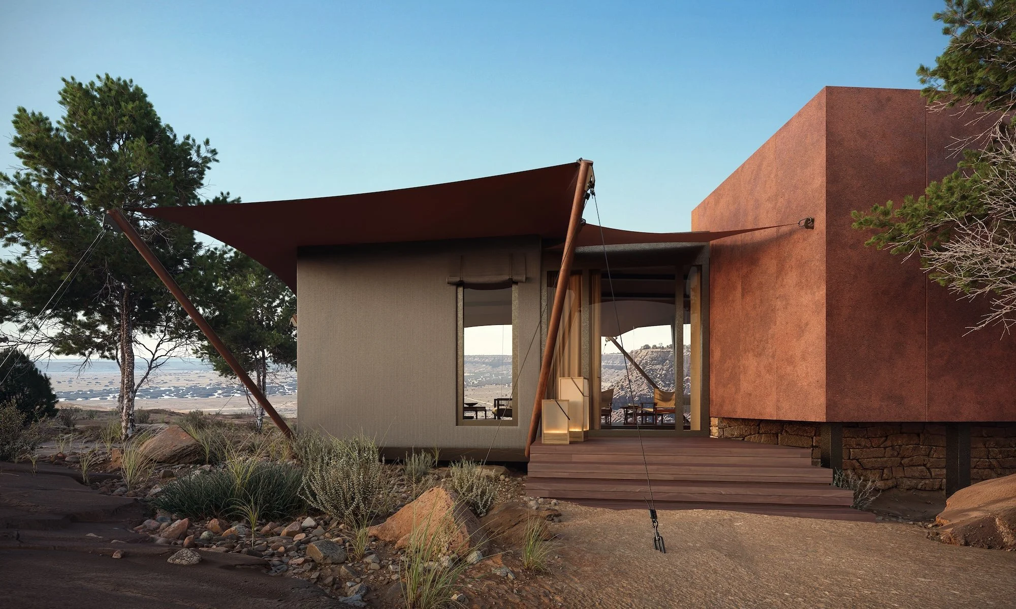 Camp Korongo Bed Approach View