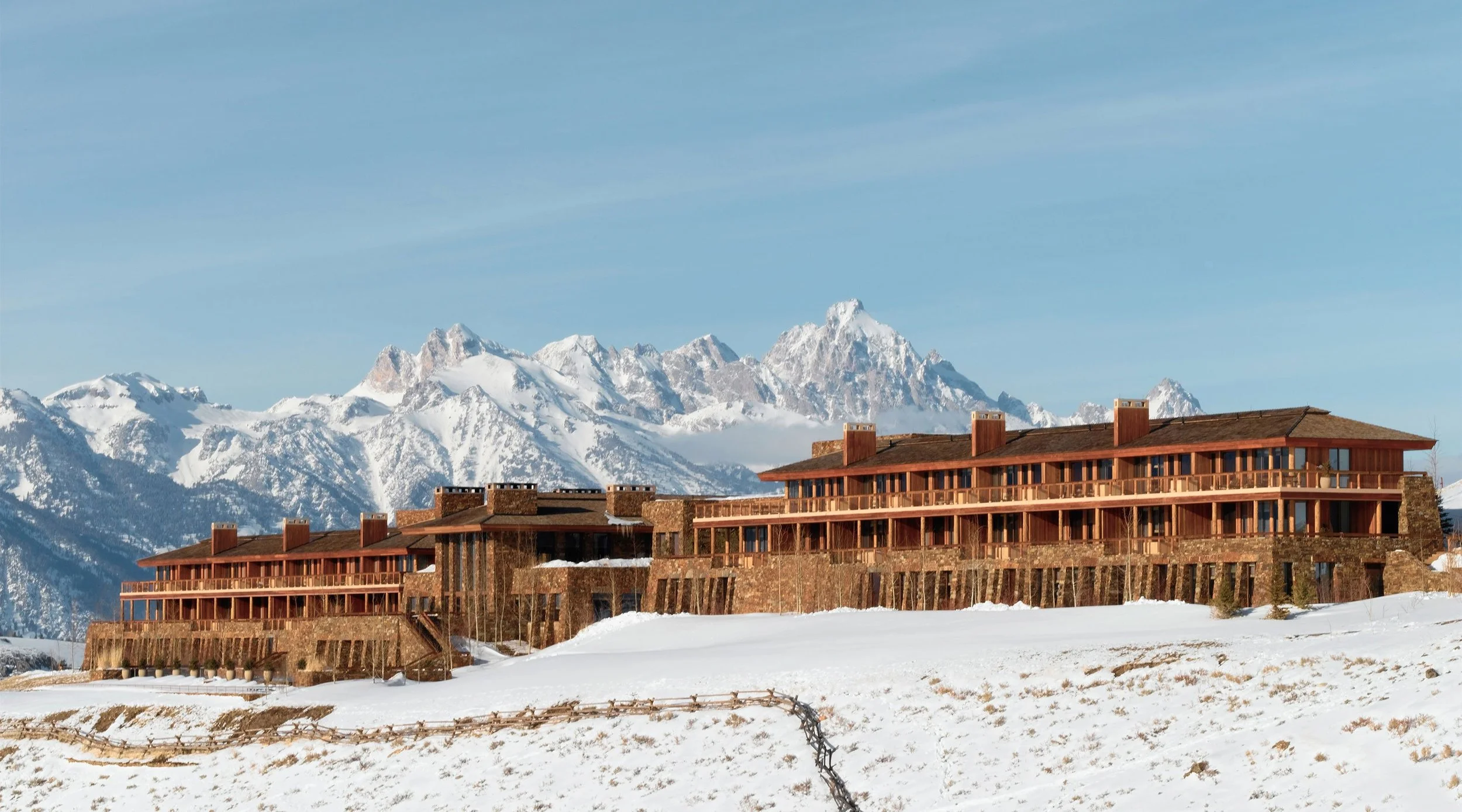 Amangani exterior in Jackson Hole, Wyoming
