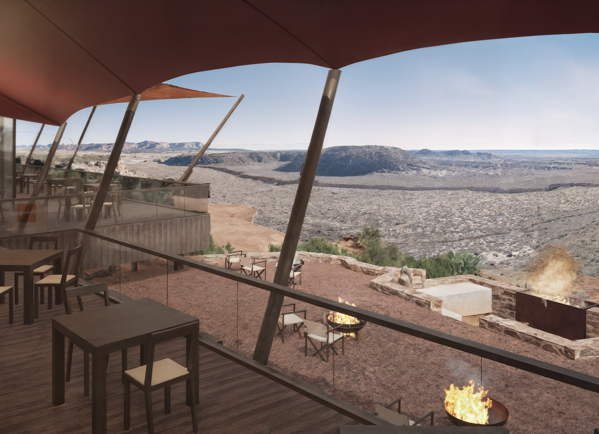 Camp Korongo Fire Terrace View
