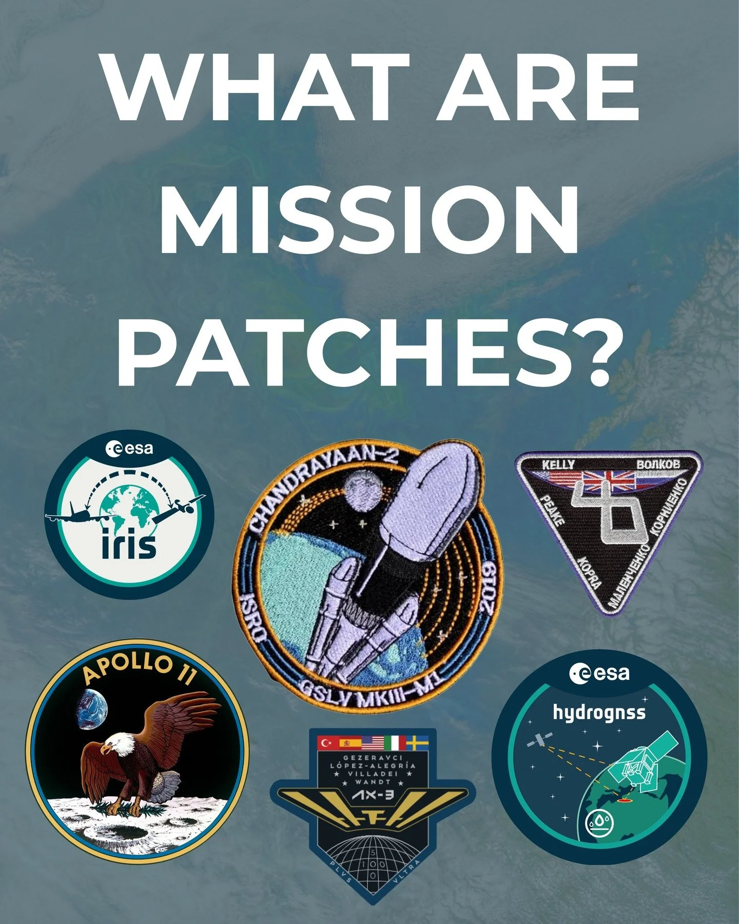 Ever wondered why mission patches exist? 

Each mission patch, whether it's from NASA, ESA, ISRO or private space companies such as Axiom Space, is designed by astronauts and mission teams to represent the goals, values, and spirit of a space mission