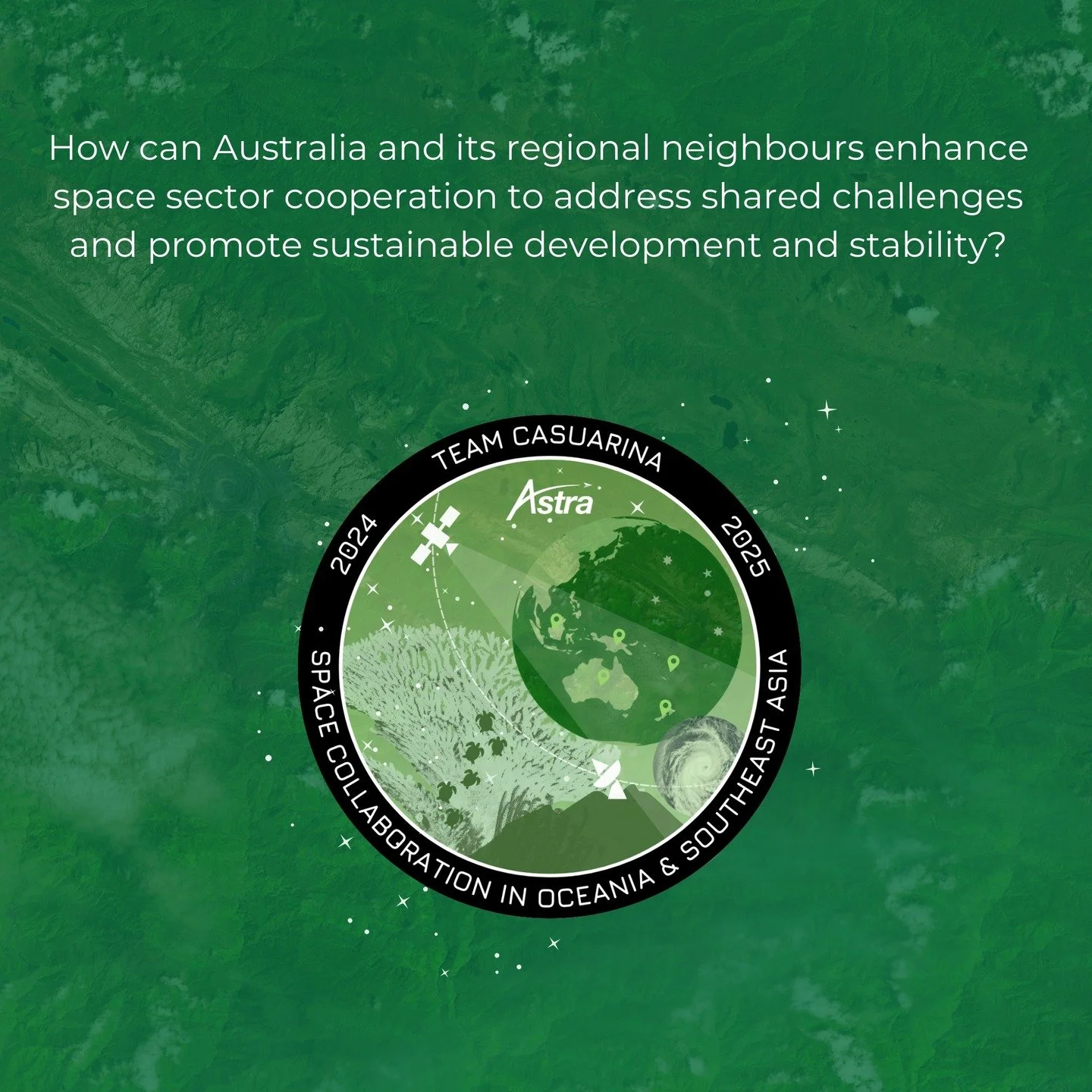 How can Australia and its regional neighbours enhance space sector cooperation to address shared challenges and promote sustainable development and stability?

This is a question posed by Team Casuarina (2024-25 Cohort) in their white paper that has 