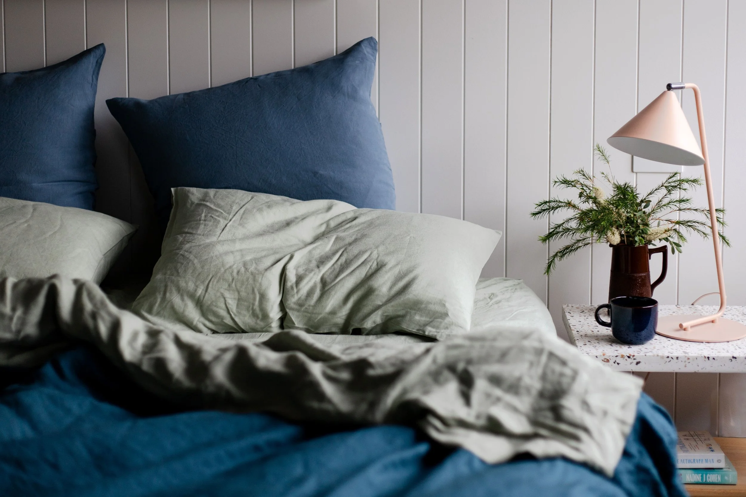 Light-filled master bedroom at Araluen Beach House
