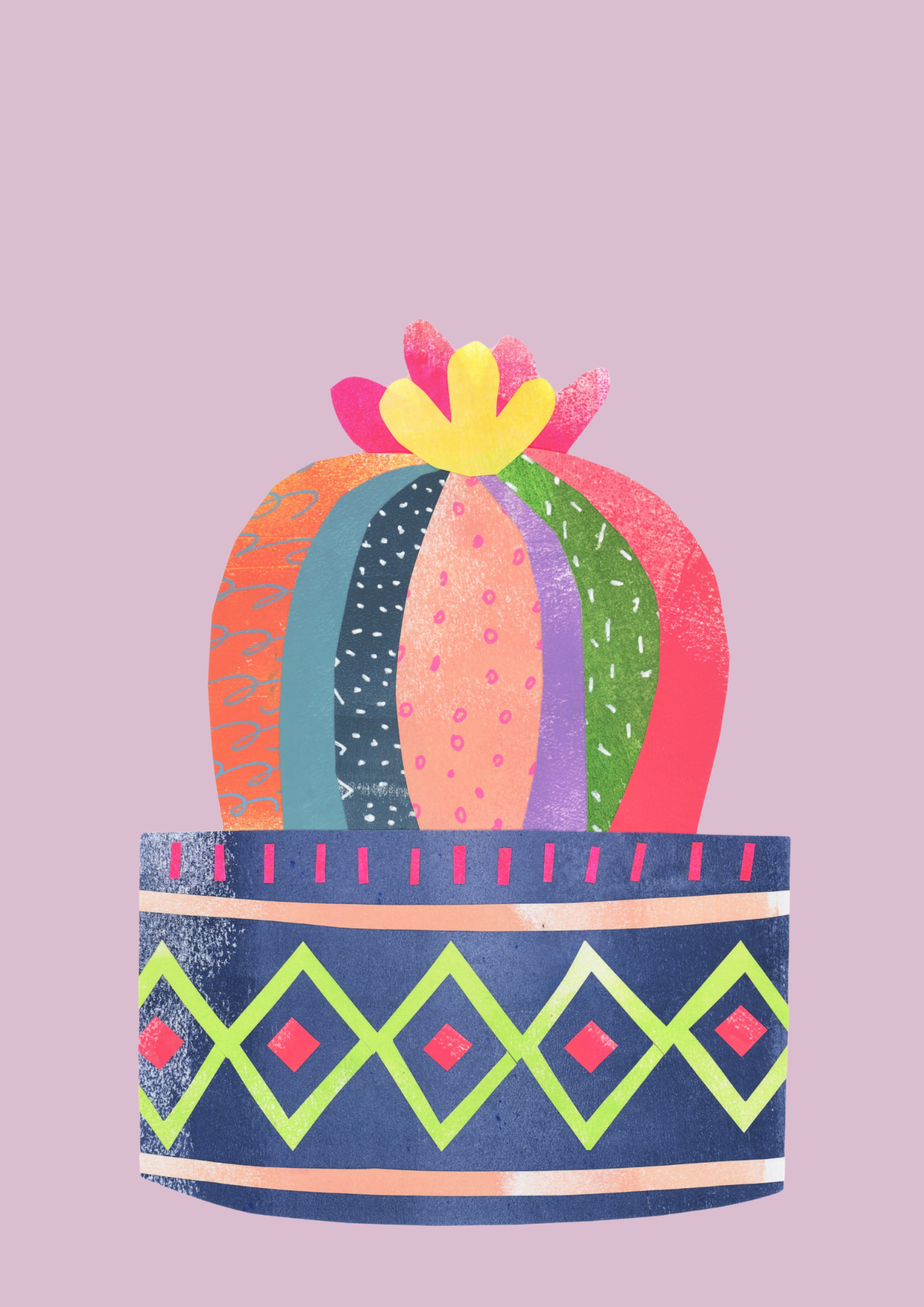 Quirky Cactus II - A4 Standard Print