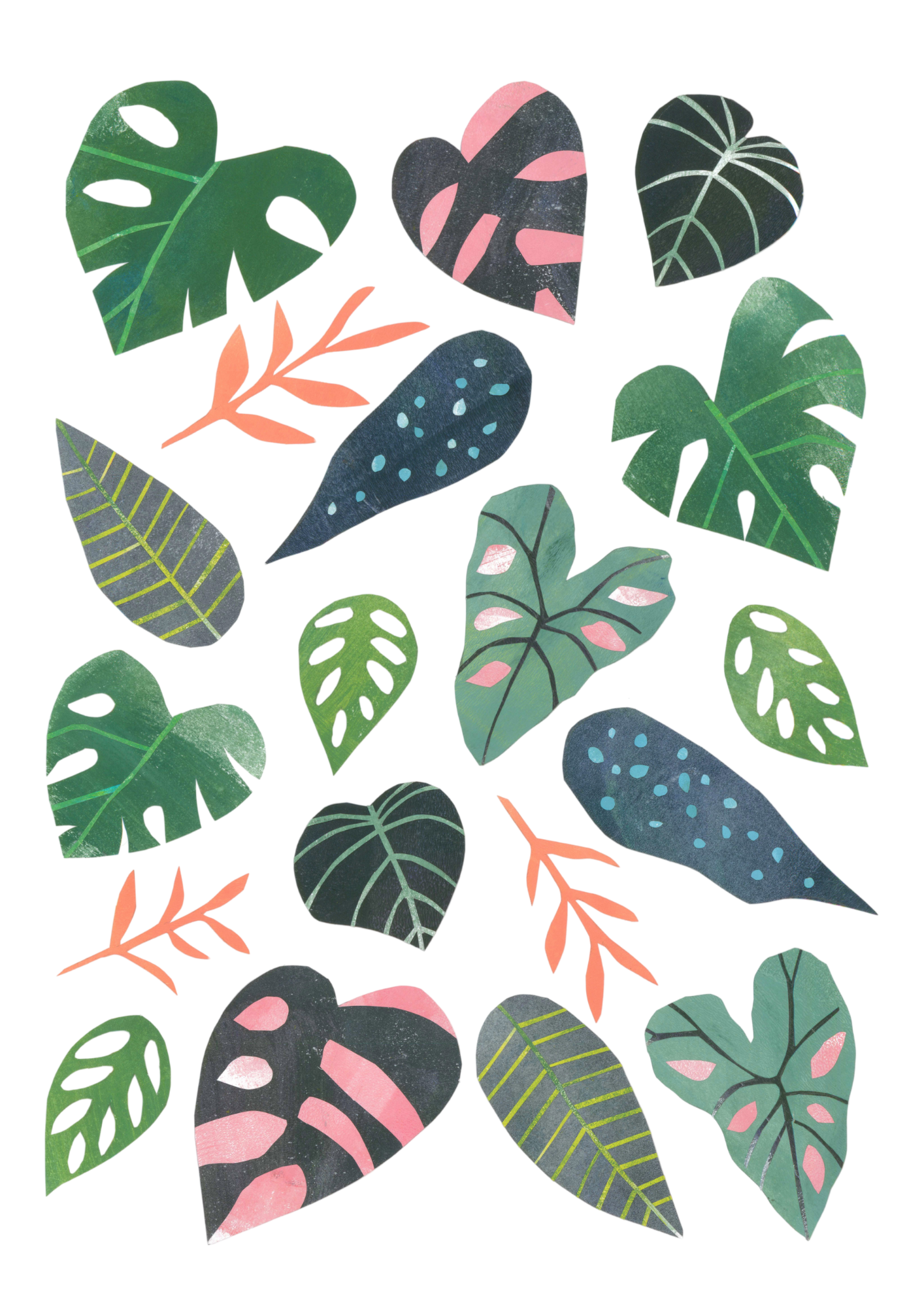 Leafy Scatter - A4 Standard Print