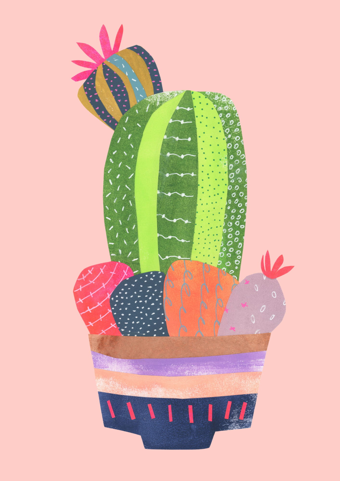 Quirky Cactus I - A4 Standard Print