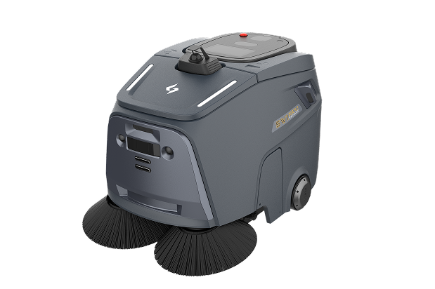 Autonomous floor cleaning robot with dual circular brushes