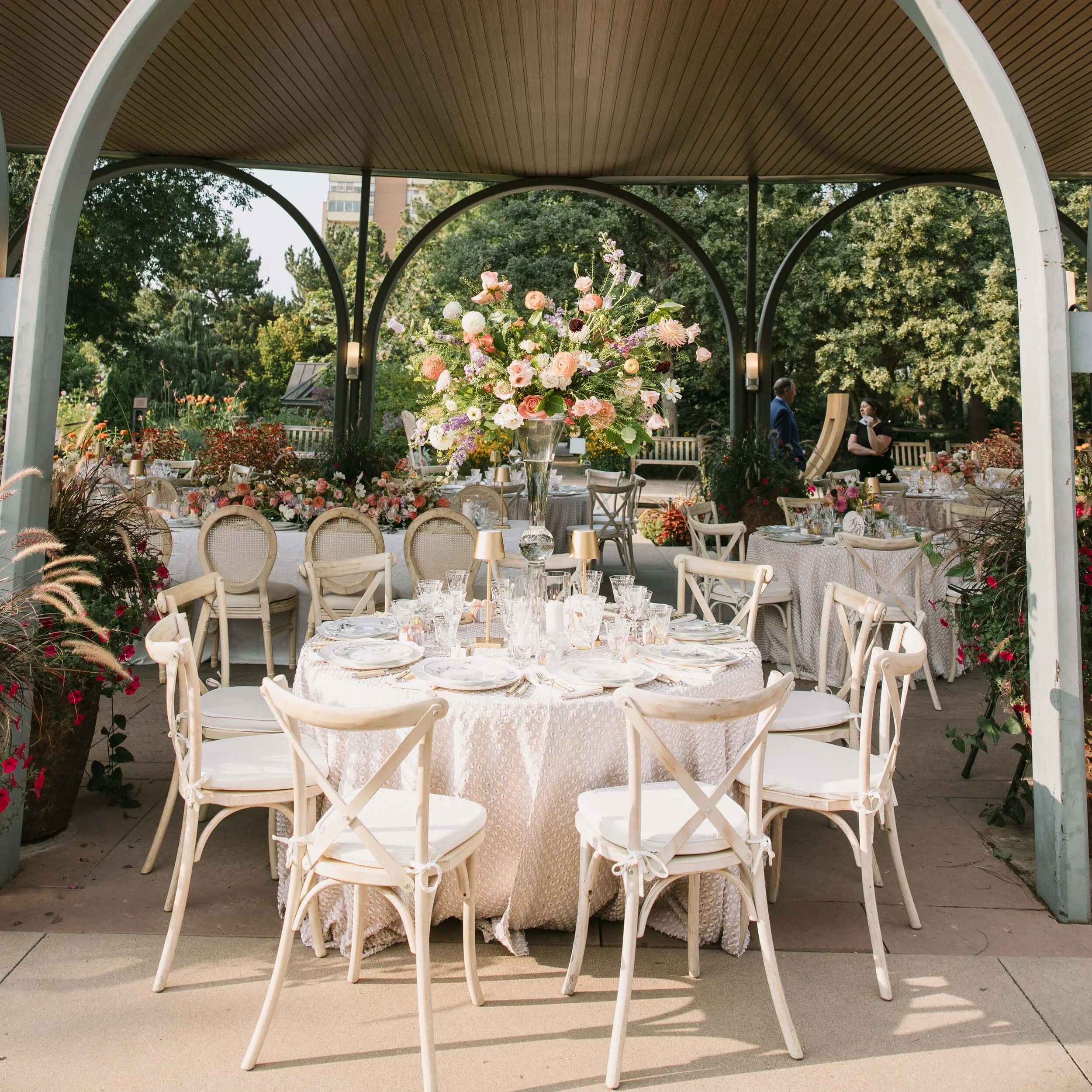 Wedding reception at the Denver Botanic Gardens