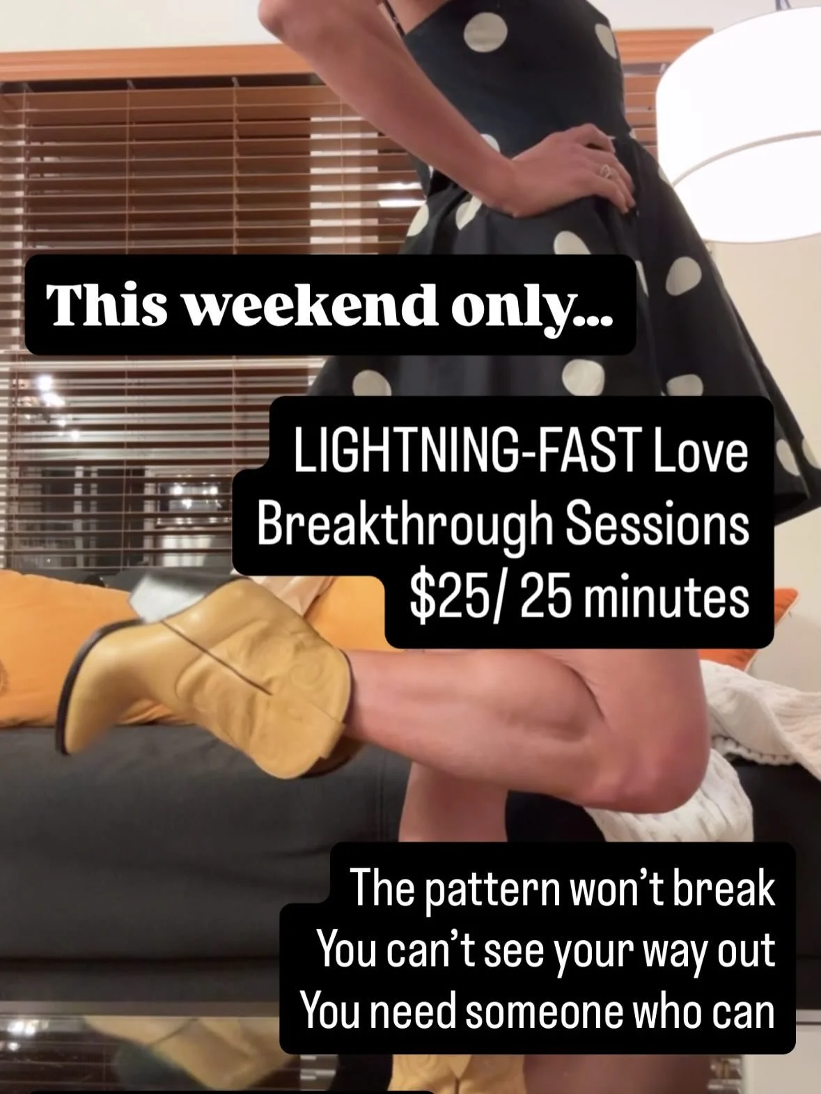 I have been called a &ldquo;relationship psychic&rdquo; : maybe she&rsquo;s born with it, maybe it&rsquo;s her trauma! 

Either way, I&rsquo;m freakin efficient when it comes to noticing your relationship pattern and cutting to a breakthrough. And I 