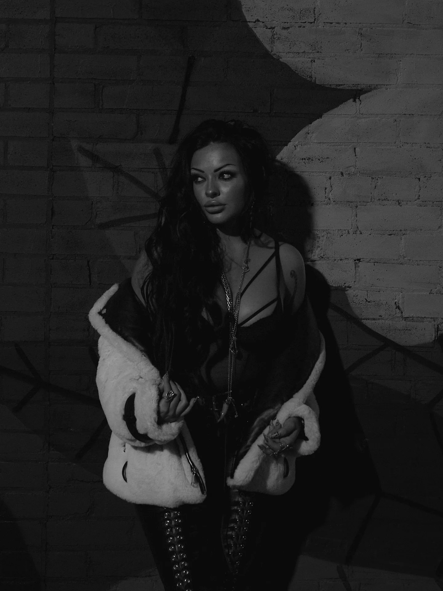 Mood: Black and white 🖤🤍

Continuing on in the series 😮&zwj;💨
Shoutout to my models last night! We had an interesting encounter out😅 but we made some magic anyways 🪄

#blackandwhite #blackandwhitephotography #portraitphotography #streetstyle #s