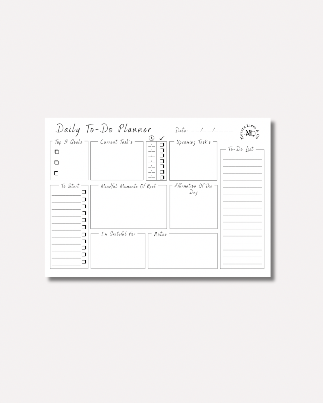 Daily To-Do Reusable Planner