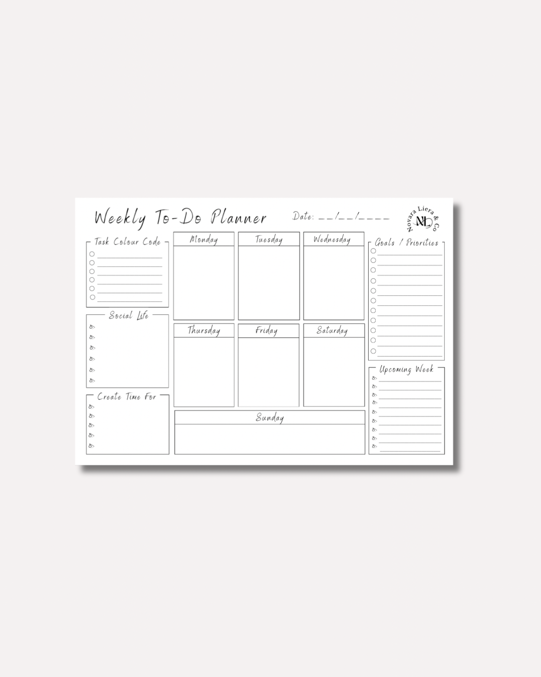 Weekly Reusable Planner