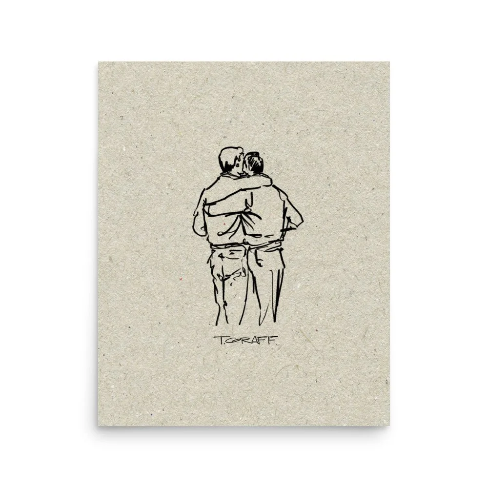 Partnership - Art Print (Brown Paper Background)