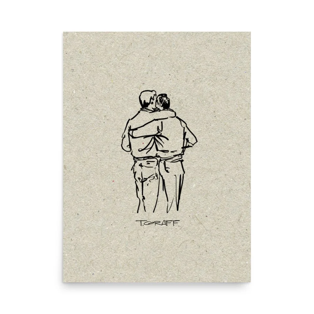 Partnership - Art Print (Brown Paper Background)