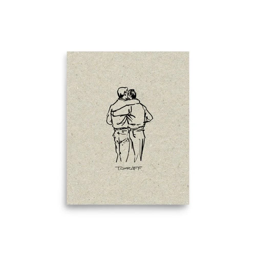 Partnership - Art Print (Brown Paper Background)