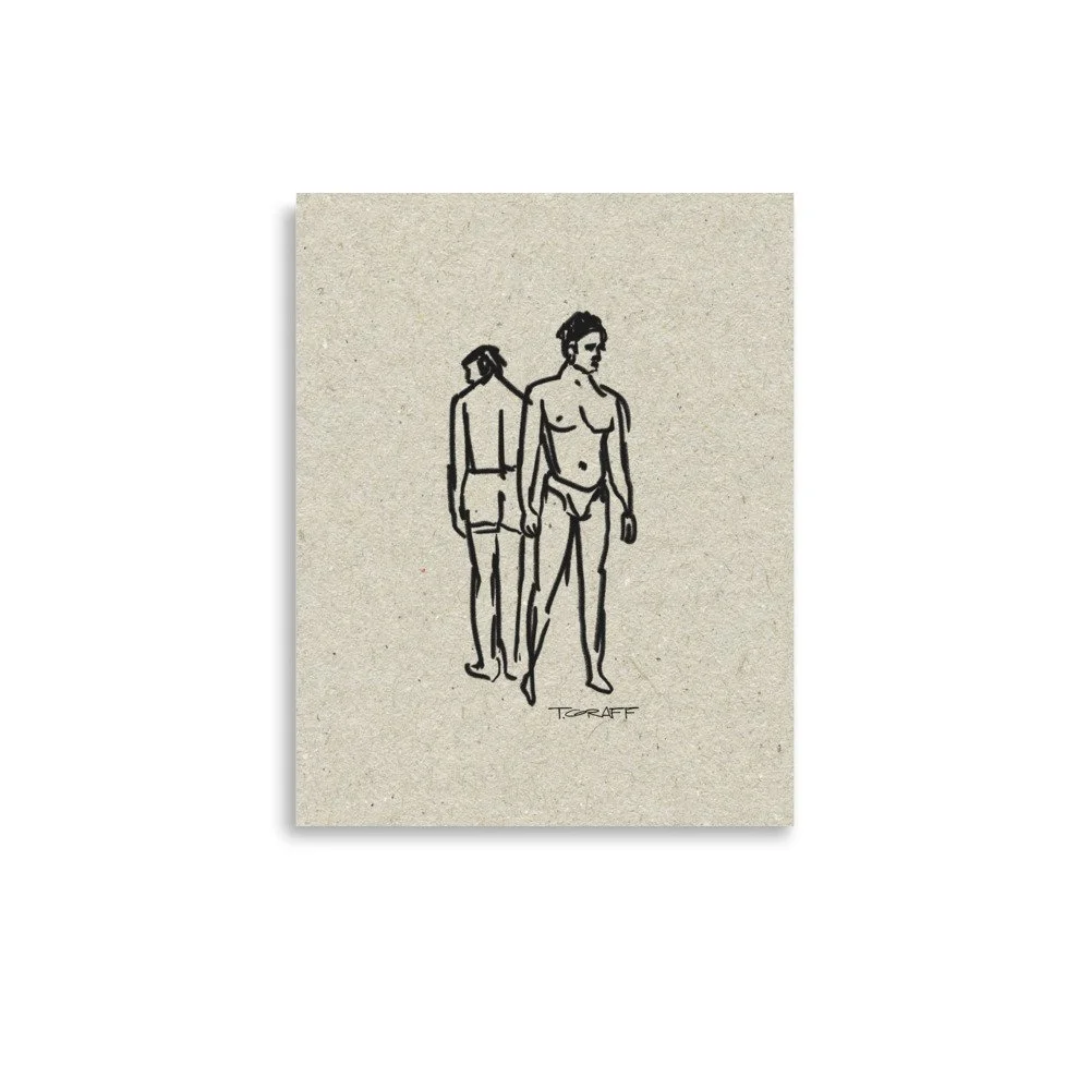 Boundaries - Art Print (Brown Paper Background)