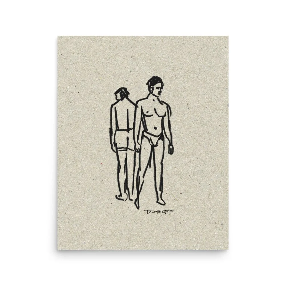 Boundaries - Art Print (Brown Paper Background)