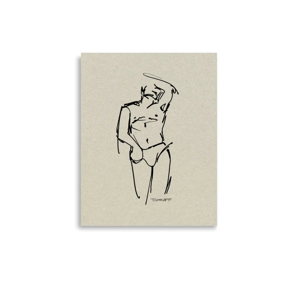 Self Discovery - Art Print (Brown Paper Background)