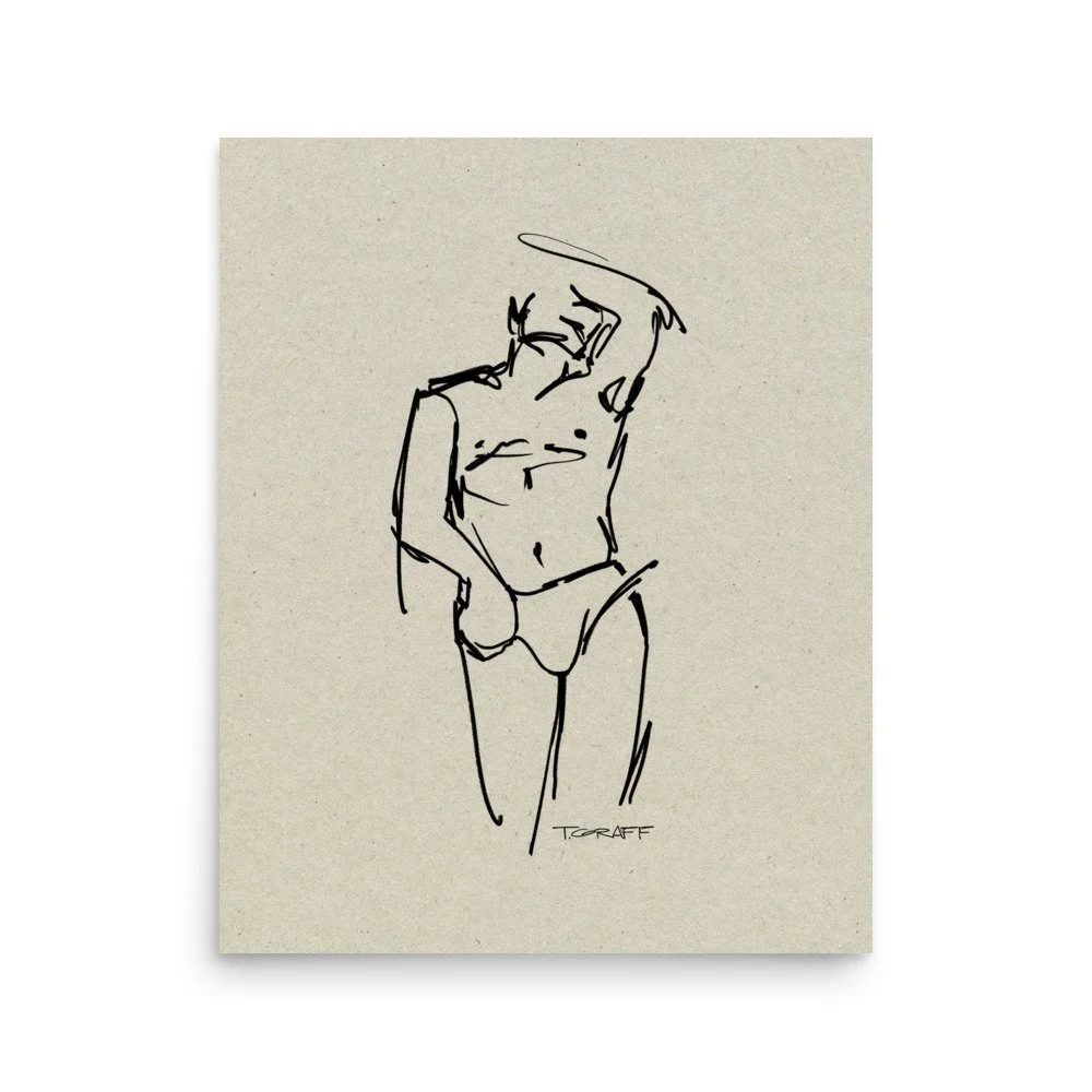 Self Discovery - Art Print (Brown Paper Background)