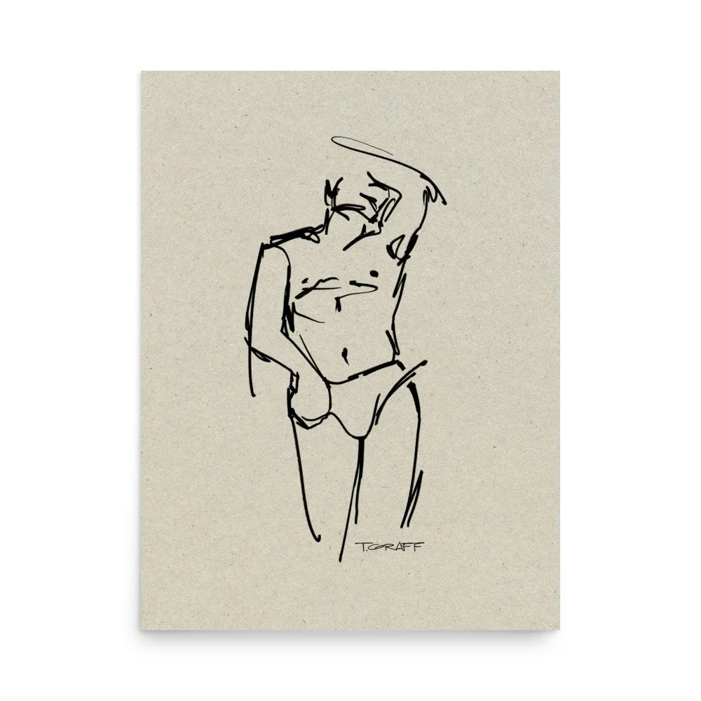 Self Discovery - Art Print (Brown Paper Background)