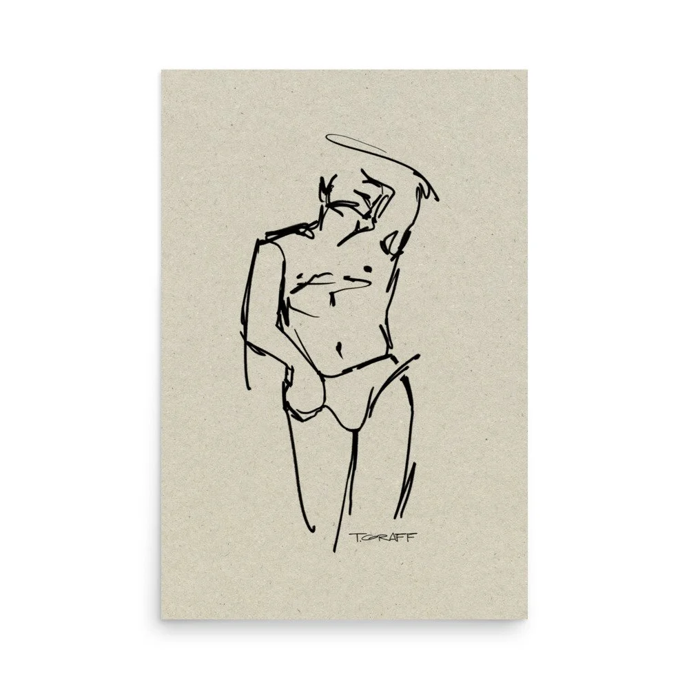 Self Discovery - Art Print (Brown Paper Background)