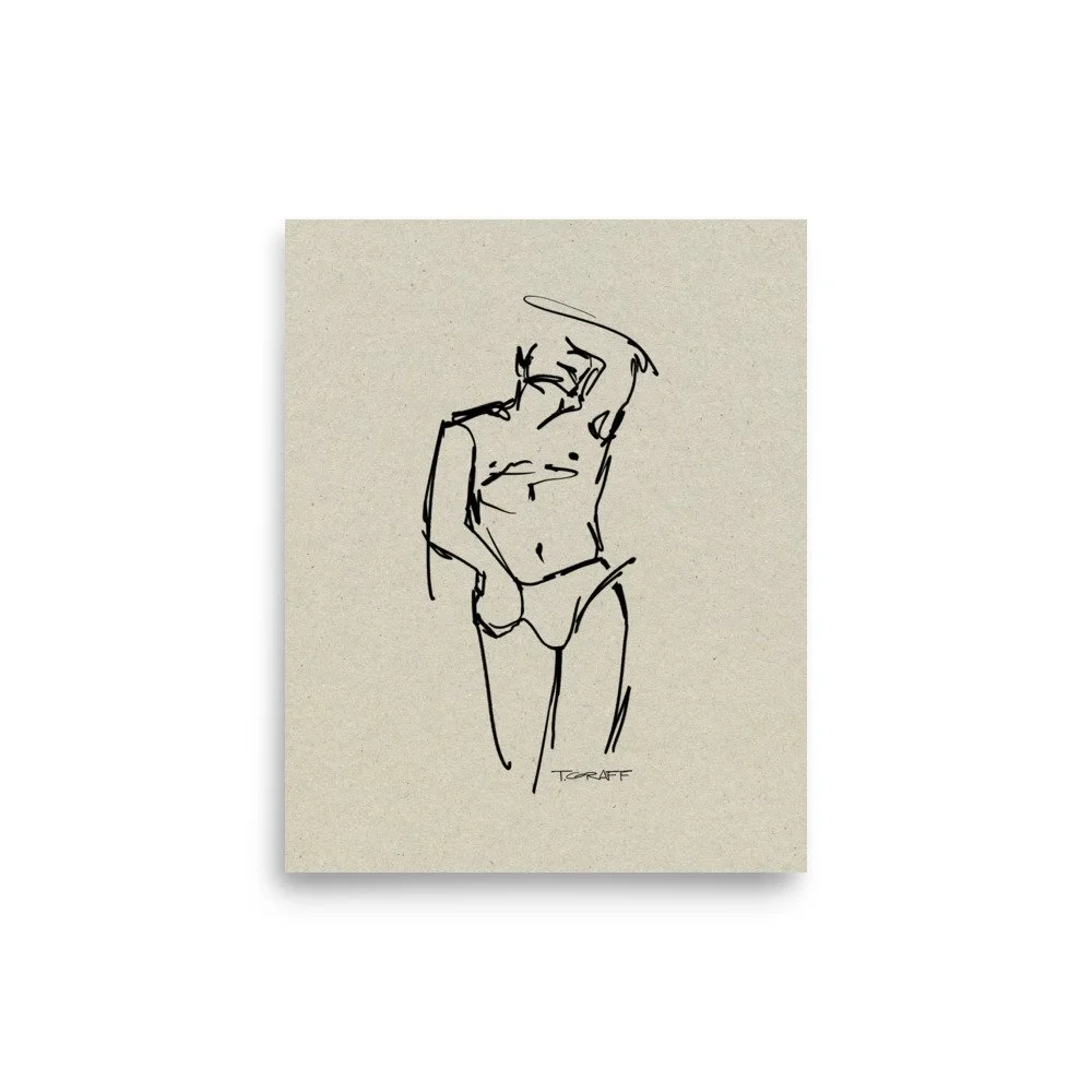 Self Discovery - Art Print (Brown Paper Background)