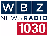 WBZ News Radio 1030 logo with blue and red text
