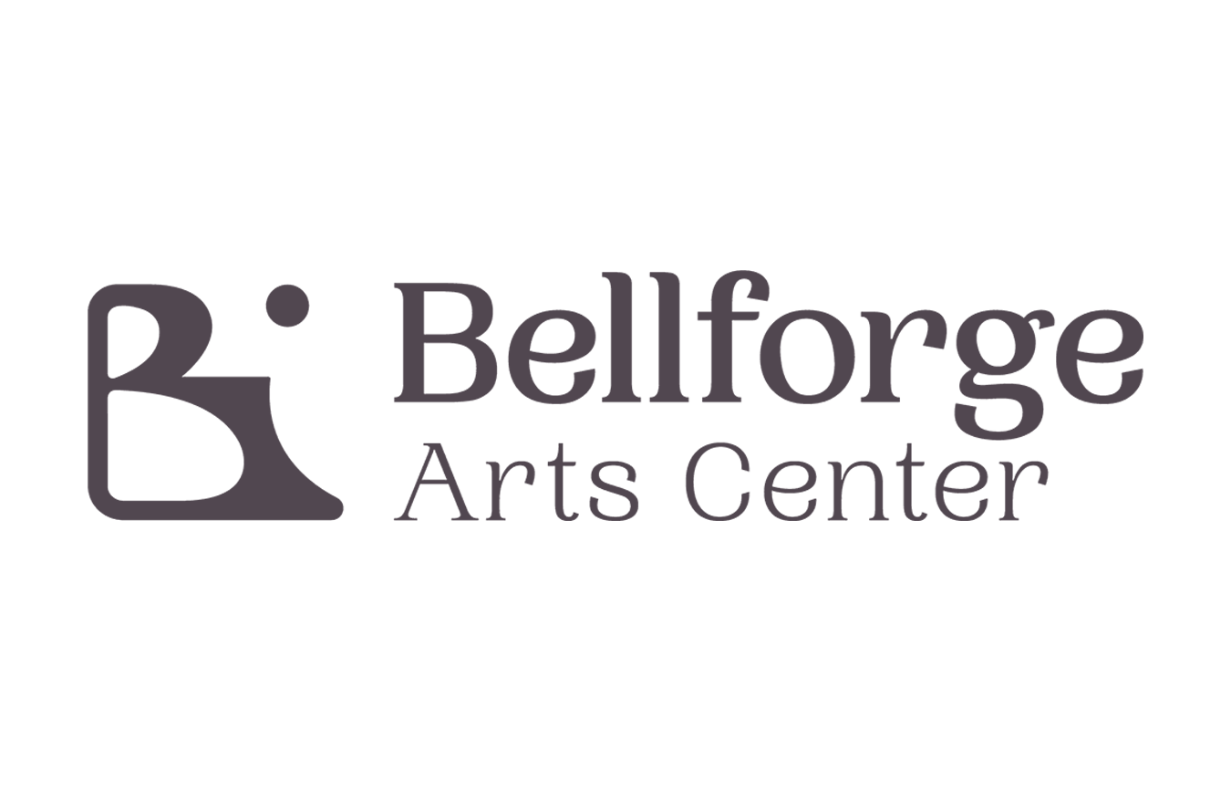 Bellforge Arts Center logo featuring a stylized lowercase B with a dot and a curved line, with the text 'Bellforge Arts Center' next to it.