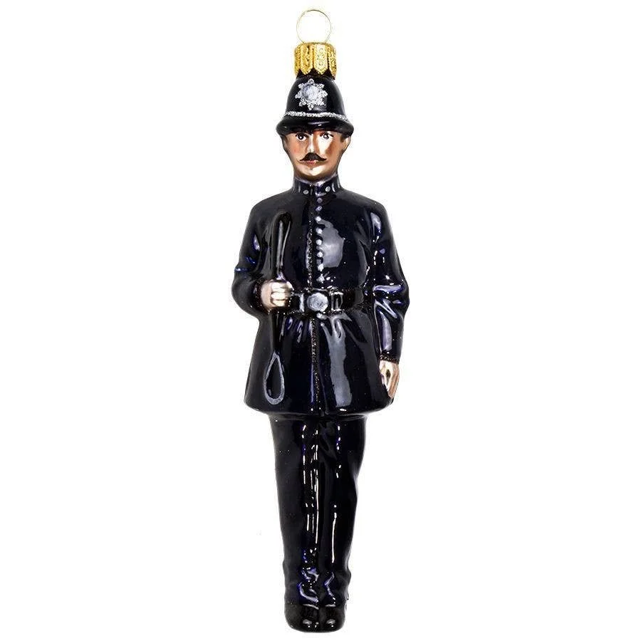 Vintage London Bobby Glass Ornament