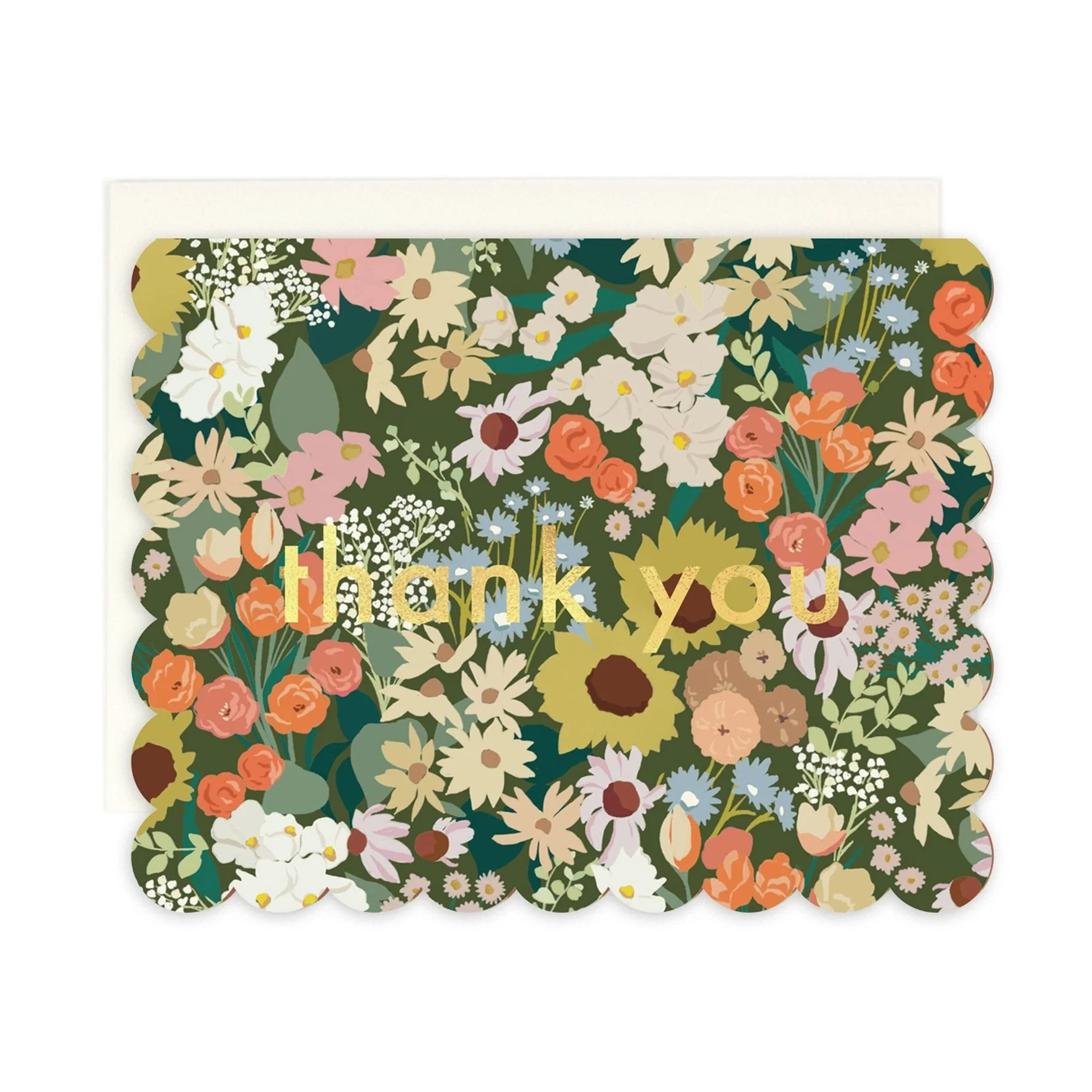 Flower Market | Scalloped Thank You Cards Boxed Set