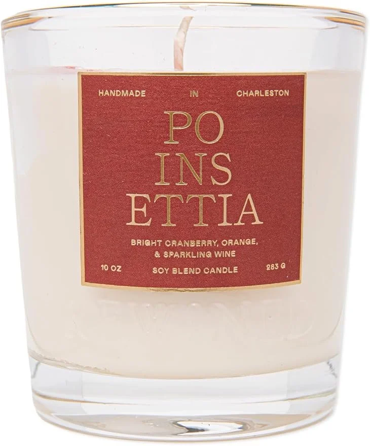 Rewined Poinsettia Holiday Candle - 10 oz