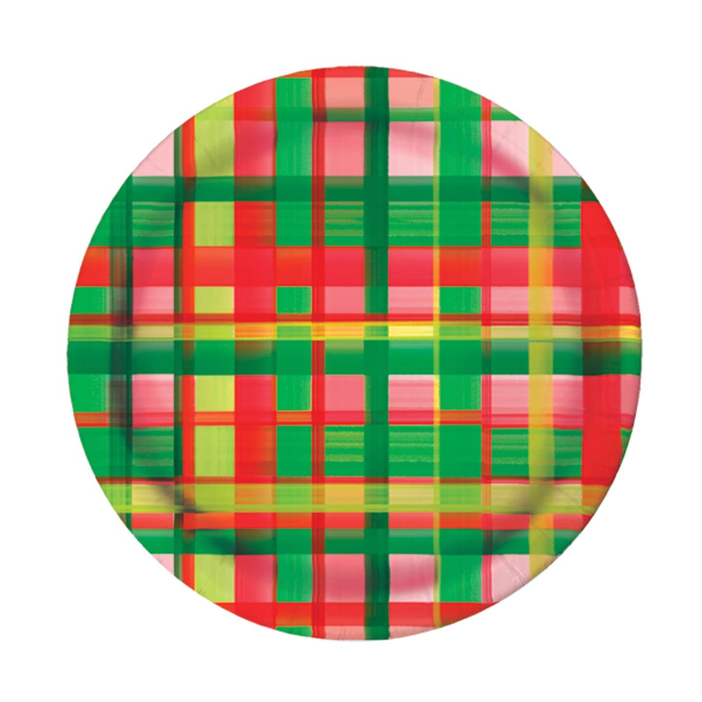 Holiday Plaid Paper Plates | Luxe Party Tableware | Christmas Entertaining