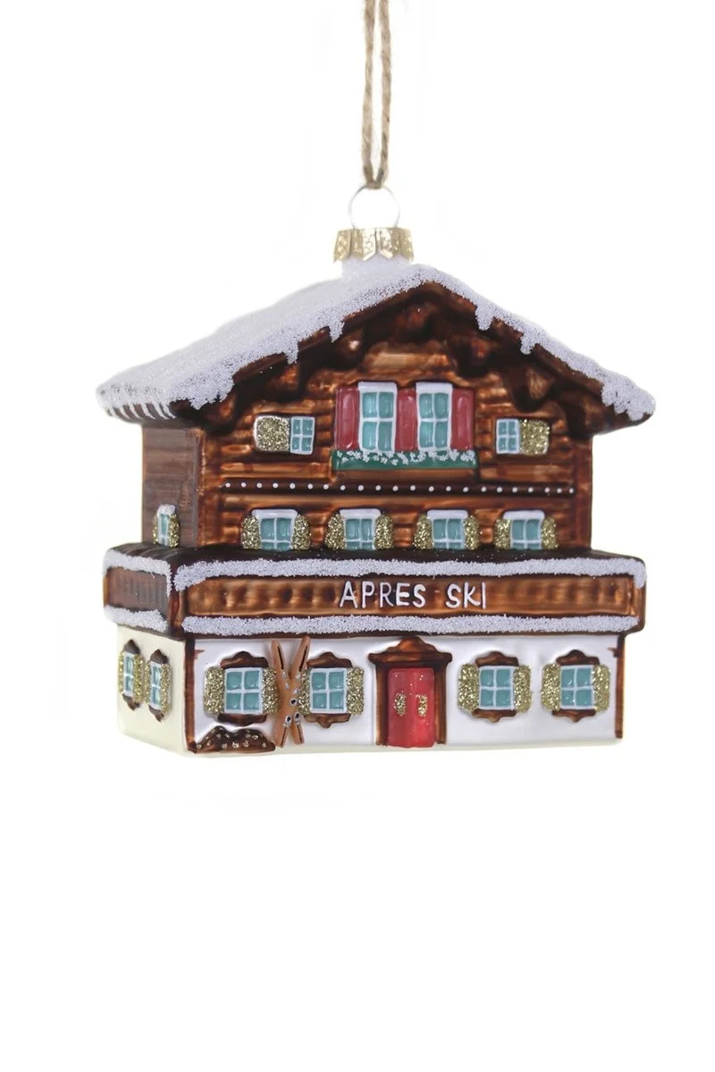 Ski Chalet - Winter Village Glass Ornament | Cody Foster & Co.