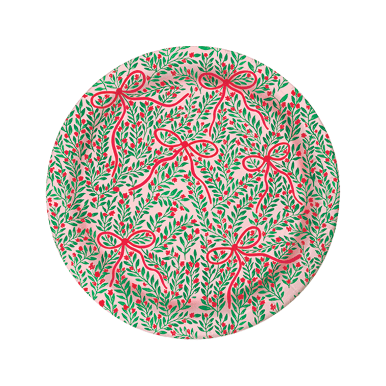 Bow Garden Heavy Duty Paper Plates | Luxe Party Tableware | Christmas Entertaining