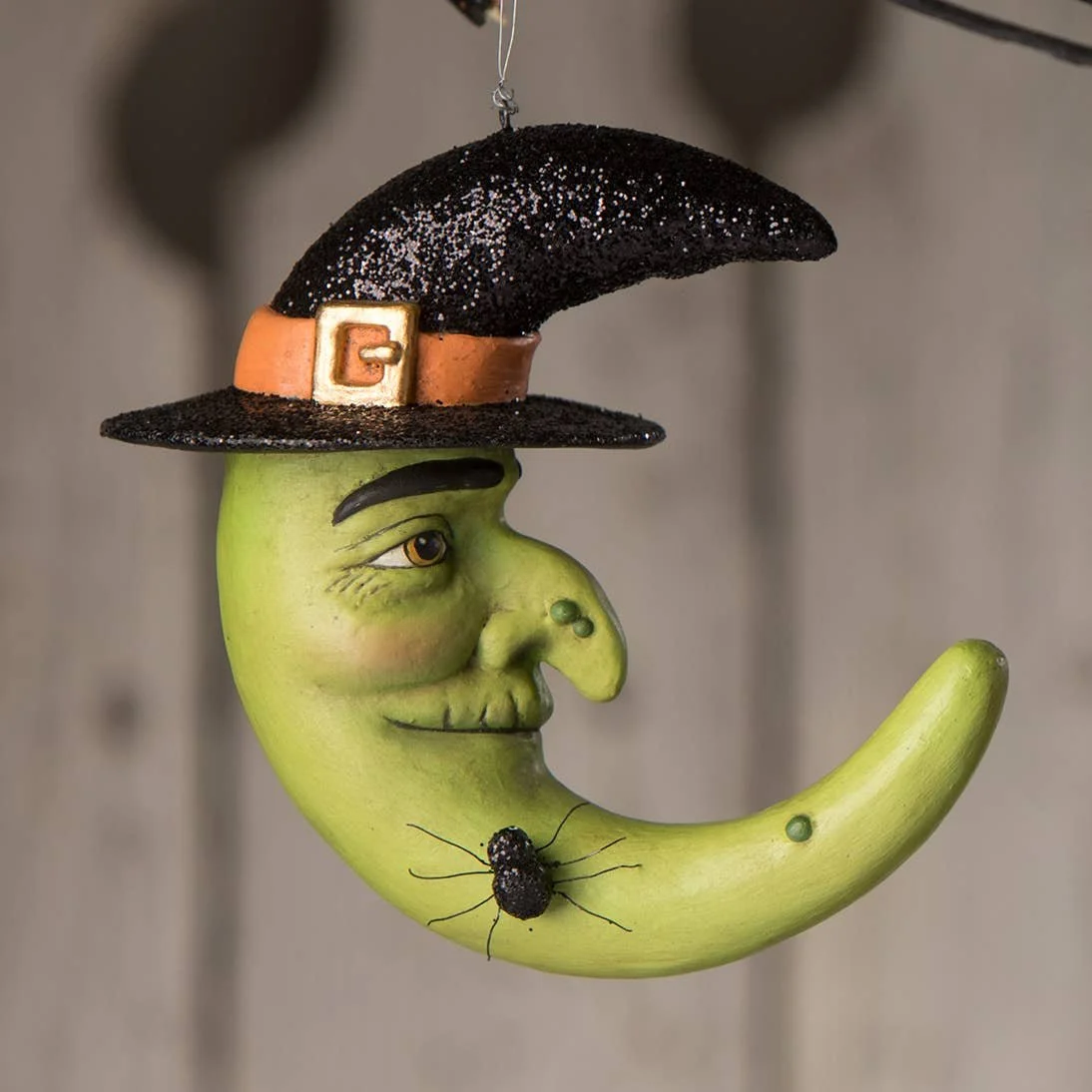 Moon Witch Halloween Ornament | Bethany Lowe Designs