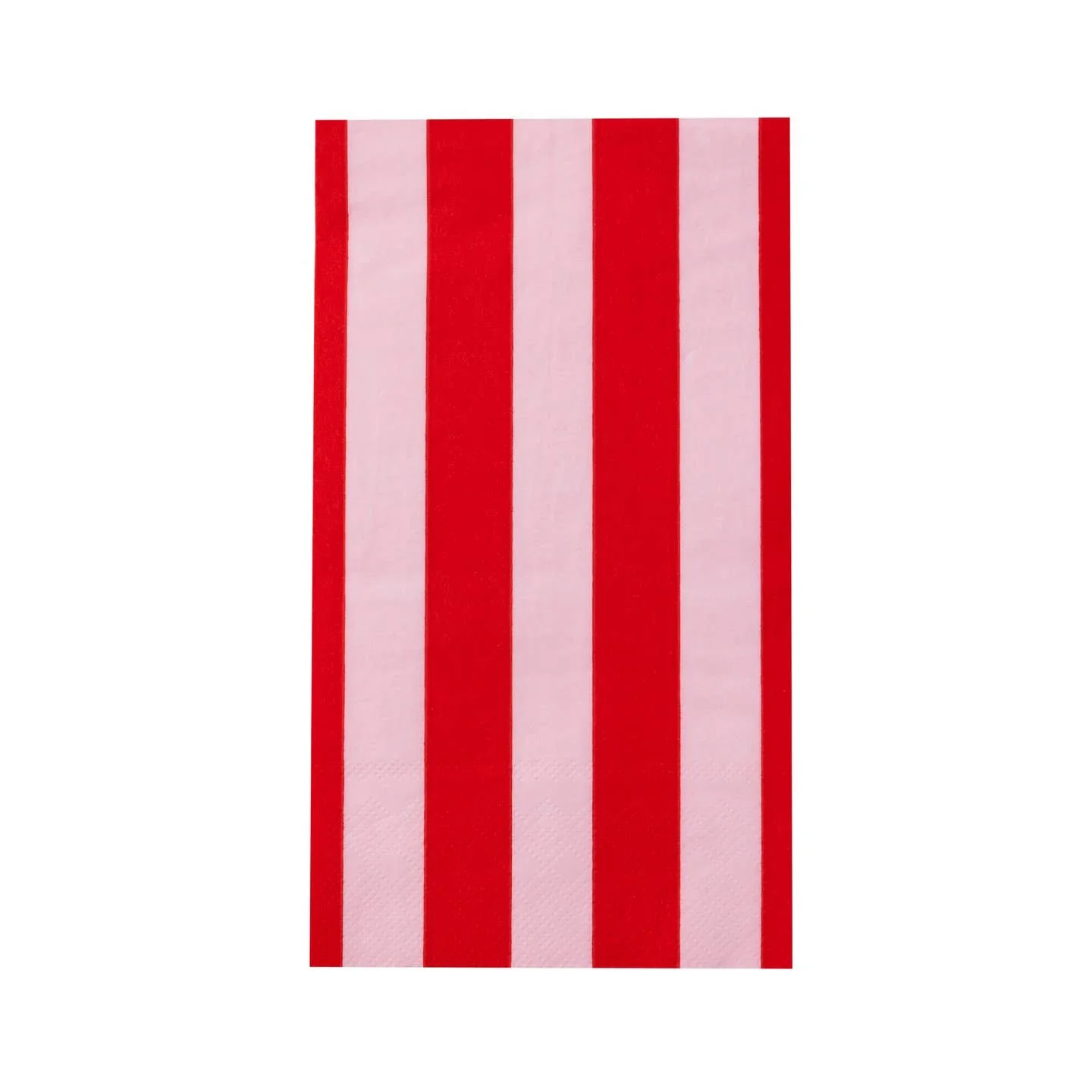 Festive Pink and Red Cabana Stripe Dinner Napkins | Guest Towels