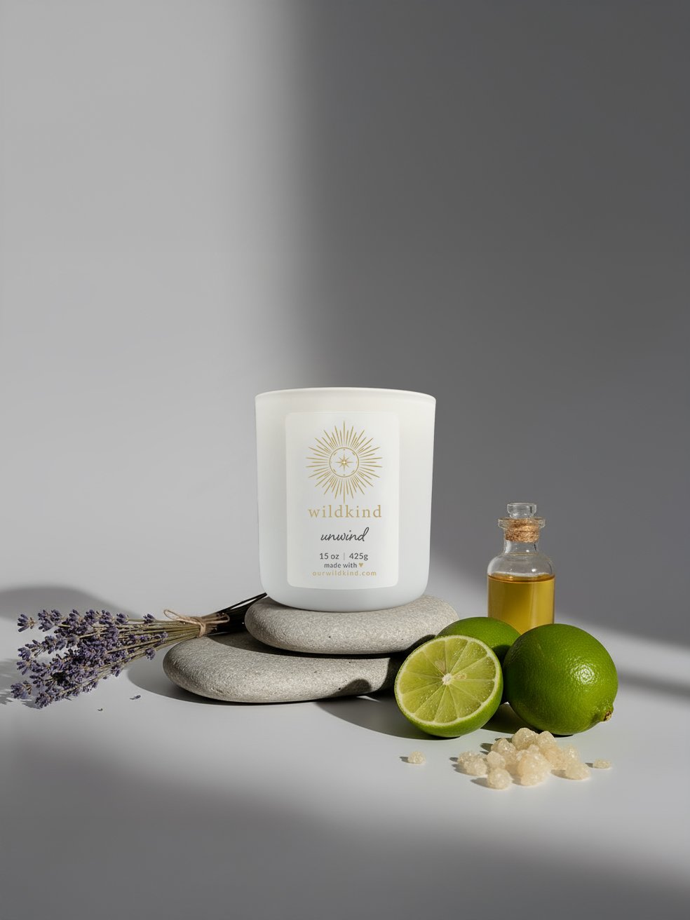 Unwind — Lavender, Copaiba, and Lime Aromatherapy Candle