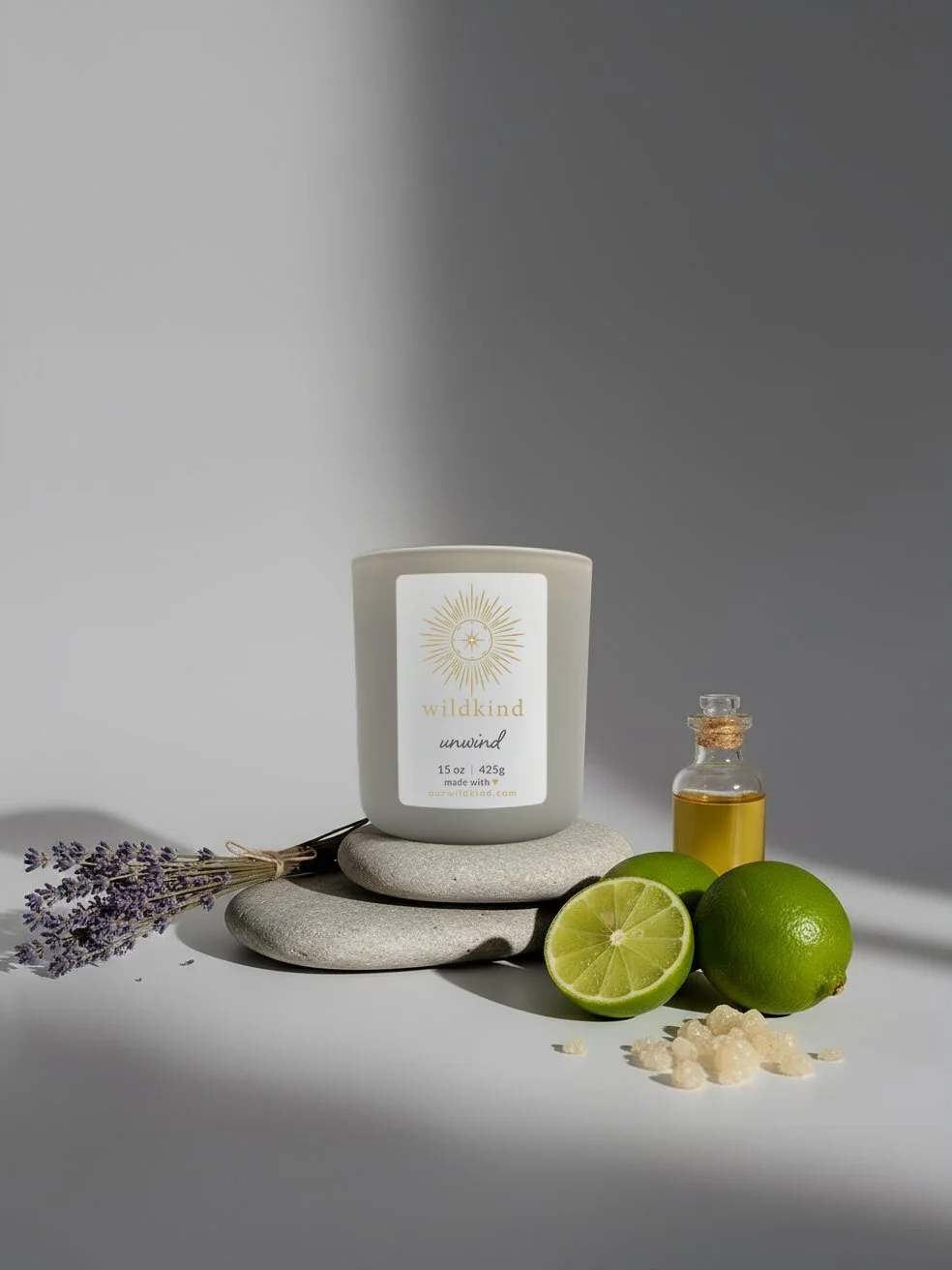 Unwind — Lavender, Copaiba, and Lime Aromatherapy Candle