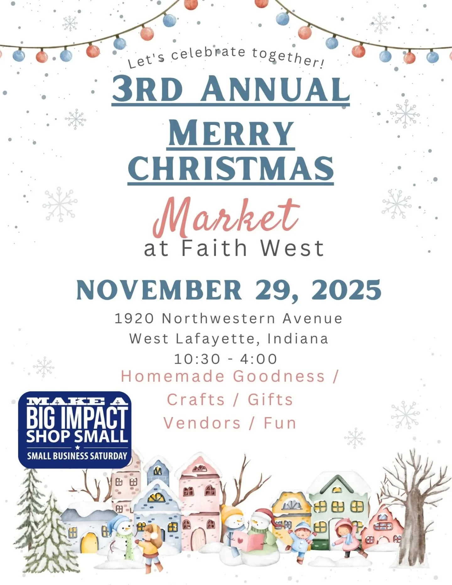WE ARE VENDORS!

I know it's a little early to advertise for this one (it'll be here before you know it!) but it's Christmas market time! 

Come see us at Faith West for an amazing Christmas market. 

#faithwest #shoplocal #shopsmall #christmasisstar