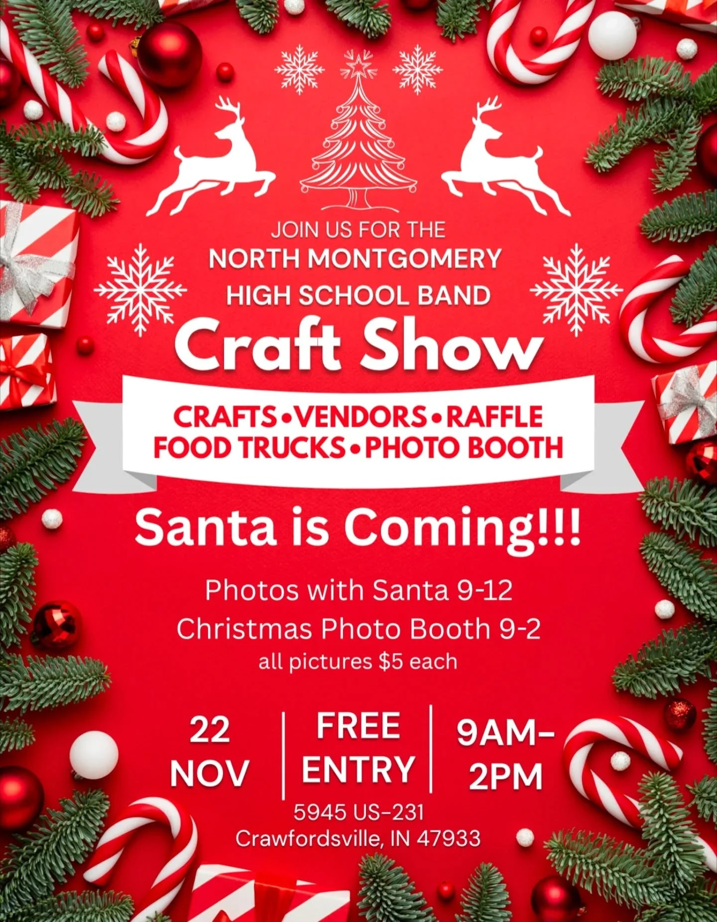 Yes another craft show! We are busy busy busy this holiday season! Come see us in Crawfordsville at North Montgomery High School for their craft show! 

SANTA IS COMING!!!! *queue Buddy the Elf reaction screaming SANTA*

#shopsmall #shoplocal #santai