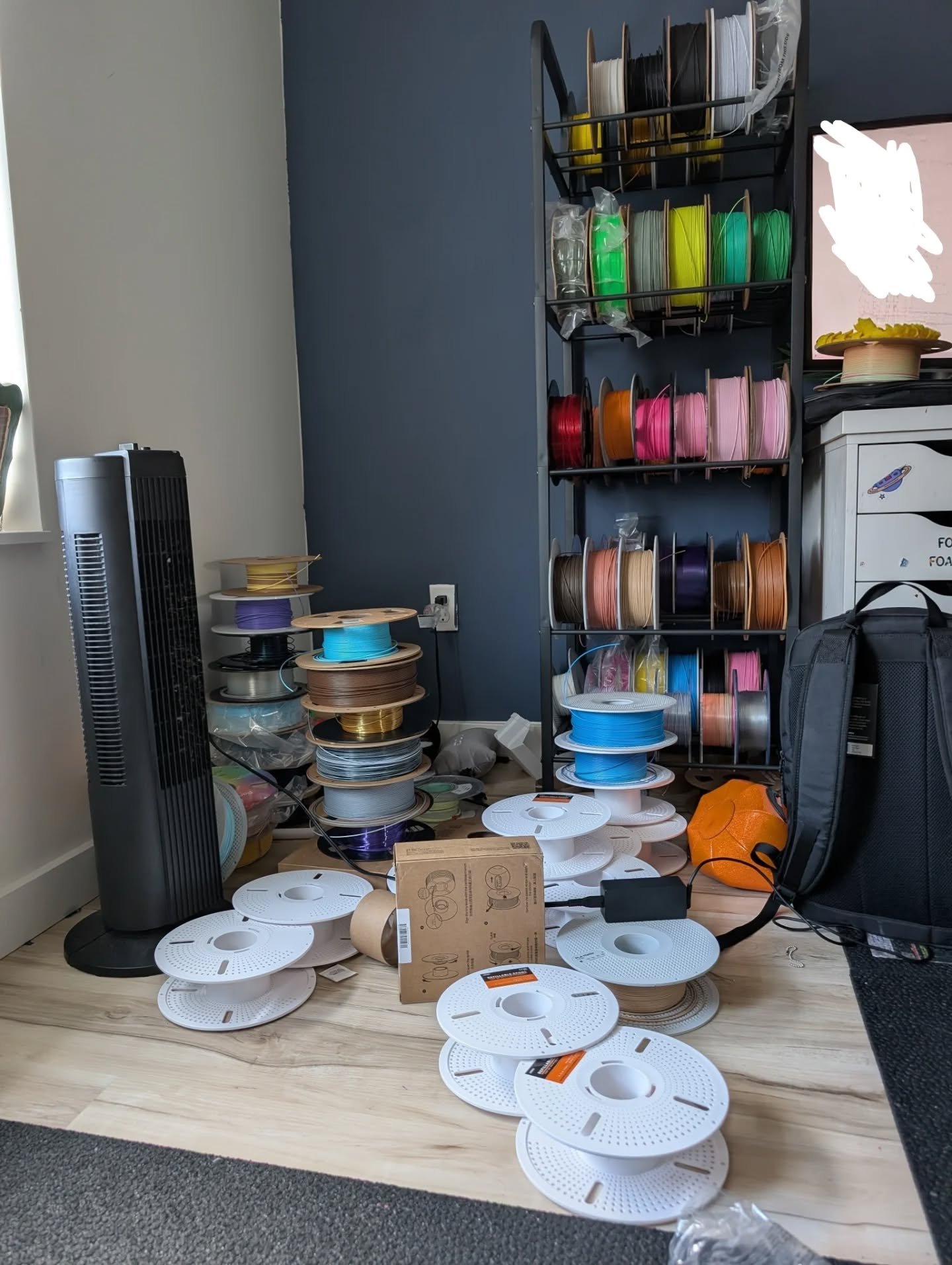 Pray for me while I build a new filament rack, clean up this mess, and market prep for tomorrow 😅

#sendhelp #cleaning #marketprep